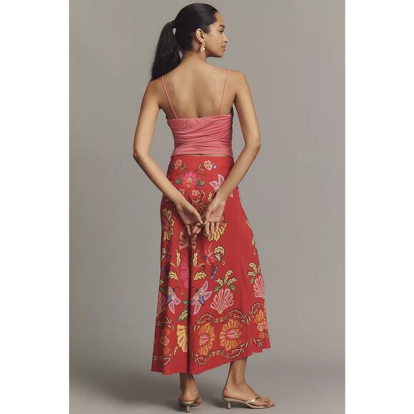 Farm Rio Printed Midi Slip Skirt - Picture 2 of 5